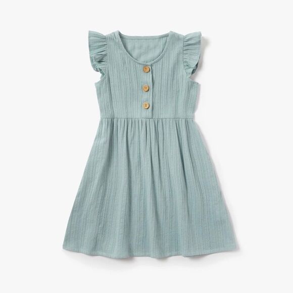 Other - Size 12-18 month, baby, toddler, girls green dress, ruffle, shoulder, midi